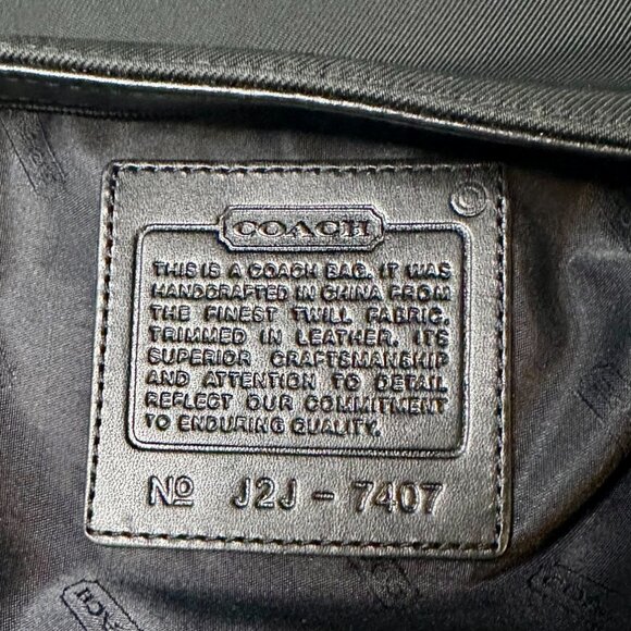 COACH Vintage Y2K Mercer Demi Gunmetal Jet Black Nylon Convertible Purse 7407 - Picture 9 of 16